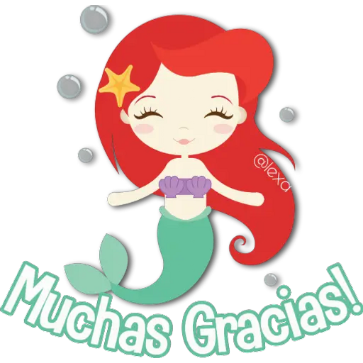 Sticker Maker 🐚🌊Ariel La Sirenita🌊🐚