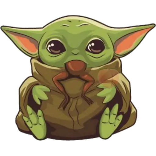 Sticker Maker - Baby Yoda Frases