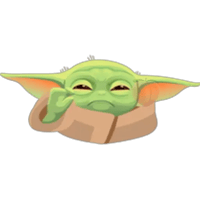 Sticker Maker - Baby Yoda Frases