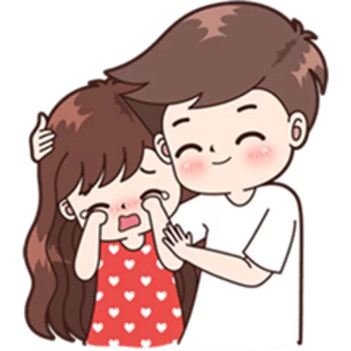 Sticker Maker - Boobib Cute Couple #1