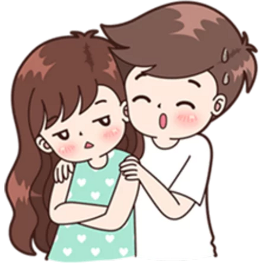 Sticker Maker - Boobib Cute Couple #1