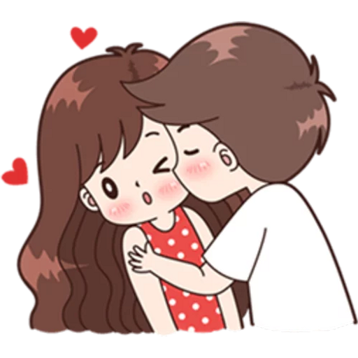 Sticker Maker - Boobib Cute Couple #2