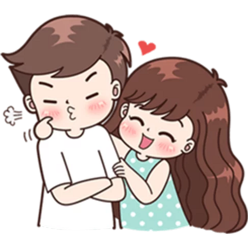 Sticker Maker - Boobib Cute Couple #2