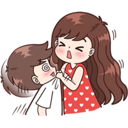 Sticker Maker - Boobib Cute Couple #2