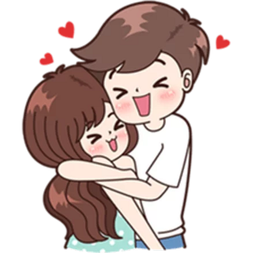 Sticker Maker - Boobib Cute Couple #2