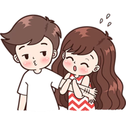 Sticker Maker - Boobib Cute Couple #3