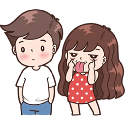 Sticker Maker - Boobib Cute Couple #3