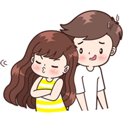 Sticker Maker - Boobib Cute Couple #3