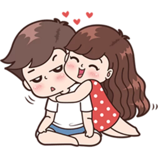 Sticker Maker - Boobib Cute Couple #4