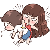 Sticker Maker - Boobib Cute Couple #4 Sticker Maker - Boobib Cute Couple #4