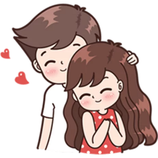 Sticker Maker - Boobib Cute Couple #4