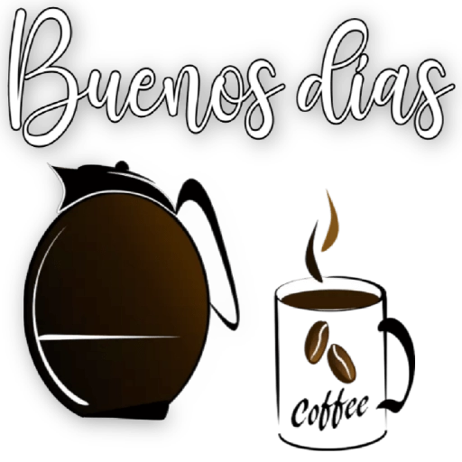 Sticker Maker 🍭Buenos días con café☕🍭