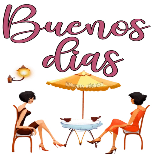 Sticker Maker 🍭Buenos días con café☕🍭