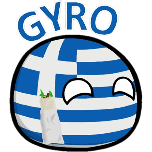 Sticker Maker - Countryballs sticker Turkey Cyp, Gre
