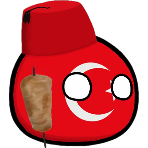 Sticker Maker - Countryballs sticker Turkey Cyp, Gre