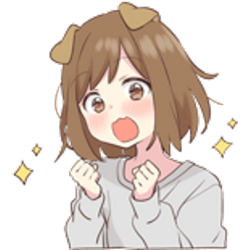 Sticker Maker dog girl