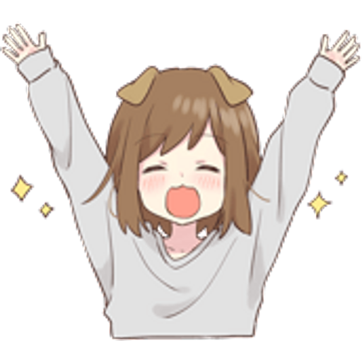 Sticker Maker dog girl