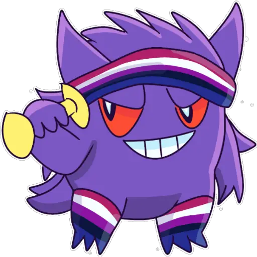 Sticker Maker - Gengar Pride Workout Stickers