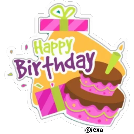 sticker maker happy birthday