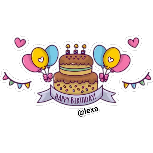 sticker maker happy birthday