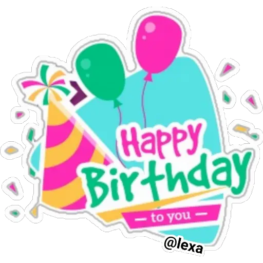 Sticker Maker 🎉🎈Happy Birthday 🎉🎈