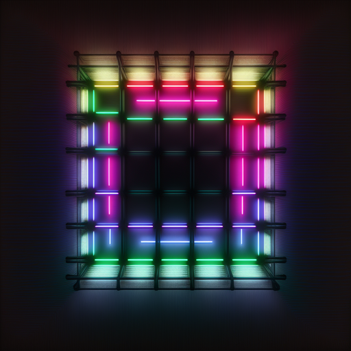Sticker Maker - Neon Grid - sticker pack