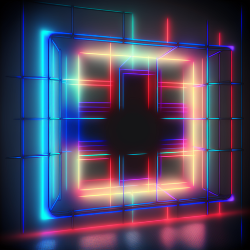 Sticker Maker - Neon Grid - sticker pack