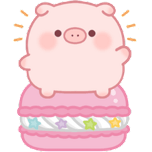 Pig & Bear Big Stickers Stickers: LINE WhatsApp GIF PNG