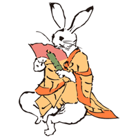 Sticker Maker - The wildlife cartoon of rabbit and frog